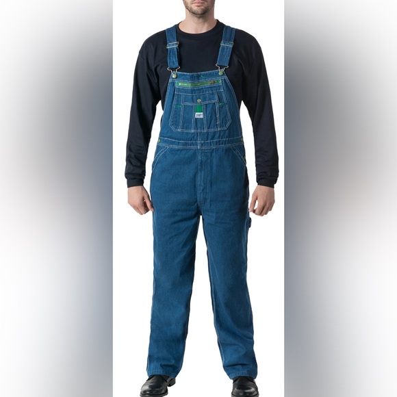 Liberty Men's and Big Men's 100% Cotton Stonewashed Denim Bib Overall - Picture 1 of 4